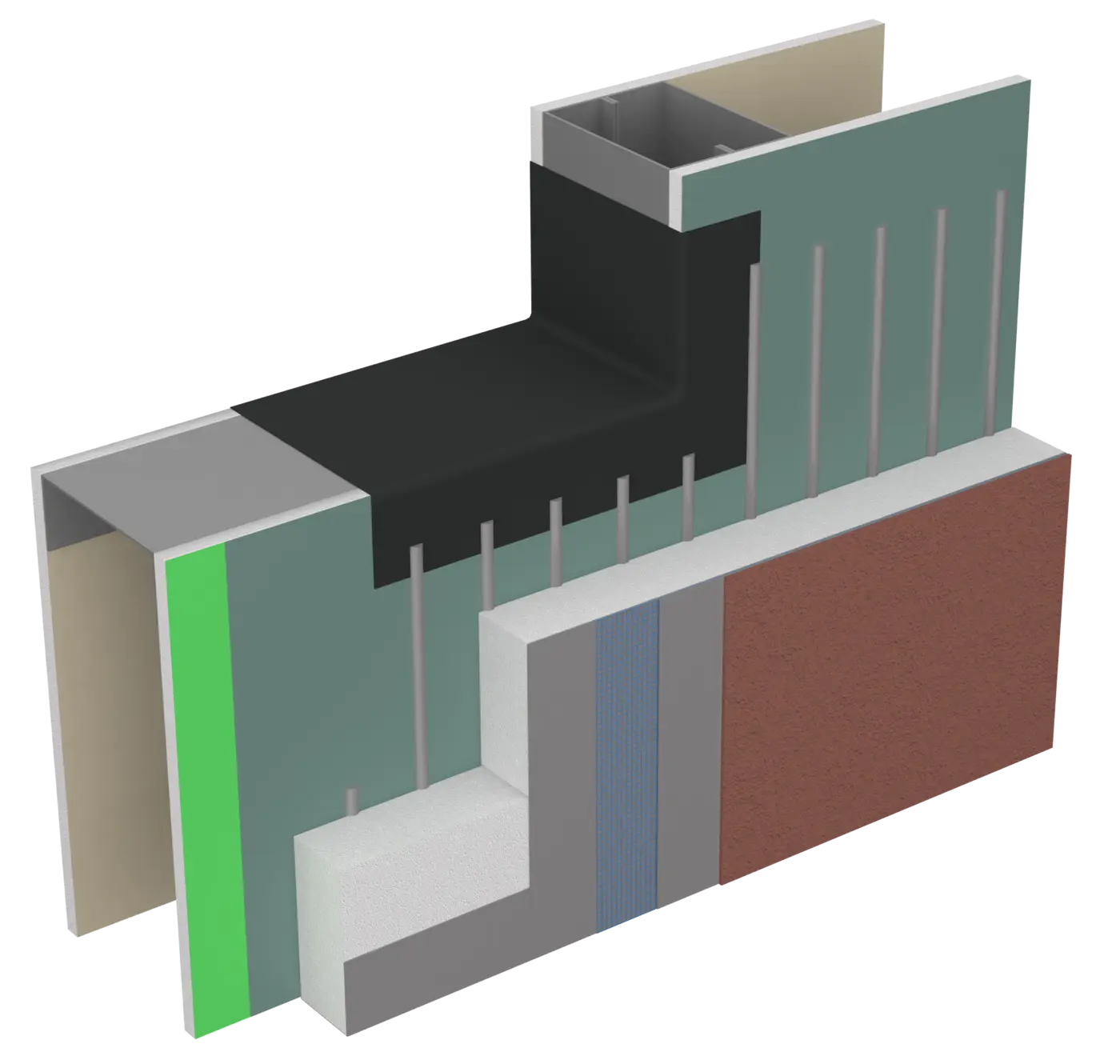 EIFS wall cross-section